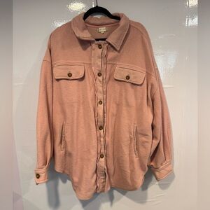 Altar'd State Blush Pink Fleece Heavyweight Jacket